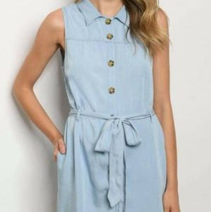 Light Denim Dress with pockets
